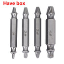 4Pcs Damaged Screw Extractor Set Easily Remove Stripped or Damaged Screws Double Ended Stripped Removers Hand Tool Sets