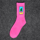 1 pair Men's and women's socks autumn Breathable ins Korean middle tube tide net red street long socks
