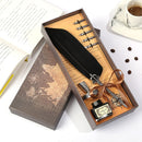 1set Retro Vintage Calligraphy Feather Dip Pen Writing Ink Set Stationery Quill Fountain Pens Creative Vintage Pen Dropshipping
