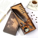1set Retro Vintage Calligraphy Feather Dip Pen Writing Ink Set Stationery Quill Fountain Pens Creative Vintage Pen Dropshipping