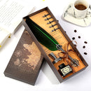 1set Retro Vintage Calligraphy Feather Dip Pen Writing Ink Set Stationery Quill Fountain Pens Creative Vintage Pen Dropshipping