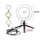 26/16CM Photography Lighting Phone Ringlight Tripod Stand Photo Led Selfie Bluetooth remote Ring Light Lamp TikTok Youtube Live