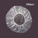 100pcs/lot Disposable Shower Caps Clear Spa Hair Salon Hotel One-Off Bathing Elastic Shower Hat Bathroom Products Bath Bonnet
