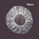 100pcs/lot Disposable Shower Caps Clear Spa Hair Salon Hotel One-Off Bathing Elastic Shower Hat Bathroom Products Bath Bonnet