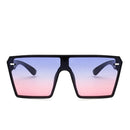 2020 Fashion Oversized Square Sunglasses Retro Gradient Big Frame Sun Glasses For Women One Piece Gafas Shade Mirror Clear Lens