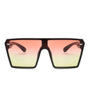 2020 Fashion Oversized Square Sunglasses Retro Gradient Big Frame Sun Glasses For Women One Piece Gafas Shade Mirror Clear Lens