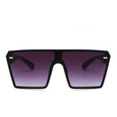 2020 Fashion Oversized Square Sunglasses Retro Gradient Big Frame Sun Glasses For Women One Piece Gafas Shade Mirror Clear Lens