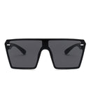 2020 Fashion Oversized Square Sunglasses Retro Gradient Big Frame Sun Glasses For Women One Piece Gafas Shade Mirror Clear Lens