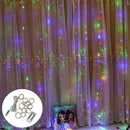 3MX3M LED Curtain Garland on The Window USB String Lights Fairy Festoon Remote Control New Year Christmas Decorations for Home