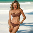 2020 New Leaves Print Bikini Swimsuit Women Push Up Bikini Set Bandeau Swimwear Bathing Suit Brazilian Biquini Female