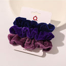 3PCS Vintage Velvet Scrunchie Leopard Scrunchies Set Elastic Hair Bands Headband Ponytail Holder Ties Rope Hair Accessories Gift