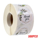 100-500pcs Labels Roll Flower Thank You Stickers Scrapbooking For Gift Decoration Stationery Sticker Seal Label Handmade Sticker