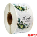 100-500pcs Labels Roll Flower Thank You Stickers Scrapbooking For Gift Decoration Stationery Sticker Seal Label Handmade Sticker