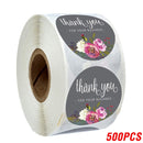 100-500pcs Labels Roll Flower Thank You Stickers Scrapbooking For Gift Decoration Stationery Sticker Seal Label Handmade Sticker