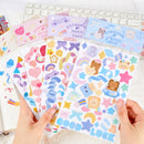 Mohamm 1PC Glossy Ribon Series Stickers Decoration Scrapbooking Paper Creative Stationary School Supplie