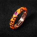 10 Colors Simple Style Enamel Ring Paved With Shiny Cubic Zircon Stone Fashion Wed Engage Ring For Women