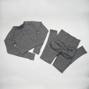 Seamless Yoga Set Women Workout Sportswear Gym Clothing Fitness Long Sleeve Crop Top High Waist Leggings+ Bra Sports Suits