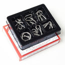 8Pcs/Set Metal Montessori Puzzle Wire IQ Mind Brain Teaser Puzzles Children Adults Interactive Game Reliever Educational Toys