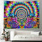 Psilocybin mushroom Indian Mandala Tapestry Wall Hanging Bohemian Gypsy Psychedelic Tapiz Witchcraft Tapestry