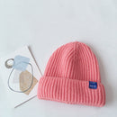 Autumn Winter Solid Color Baby Knitted Hats Kids Girls Boys Beanies Caps Warm Soft Casual Hats for Children