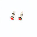 1pair Anti-allergic titanium steel earring punk rock Stud Earrings Men Fashion Jewelry women small circle round stud earrings