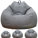 Large Small Lazy Sofas Cover Chairs without Filler Linen Cloth Lounger Seat Bean Bag Pouf Puff Couch Tatami Living Room Beanbags