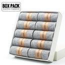 Box Pack Men's Cotton Socks 10Pairs/Box Black Business Men Socks Soft Breathable Summer Winter for Man Boy's Gift Size EUR39-45