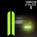 10pcs Car Door Sticker Decal Warning Mark Tape Reflective Sticker Reflective Strip OPEN High Sign Safety Light Reflector Strip