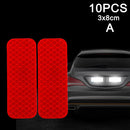 10pcs Car Door Sticker Decal Warning Mark Tape Reflective Sticker Reflective Strip OPEN High Sign Safety Light Reflector Strip