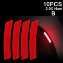 10pcs Car Door Sticker Decal Warning Mark Tape Reflective Sticker Reflective Strip OPEN High Sign Safety Light Reflector Strip