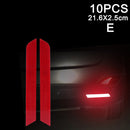 10pcs Car Door Sticker Decal Warning Mark Tape Reflective Sticker Reflective Strip OPEN High Sign Safety Light Reflector Strip