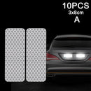 10pcs Car Door Sticker Decal Warning Mark Tape Reflective Sticker Reflective Strip OPEN High Sign Safety Light Reflector Strip