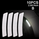 10pcs Car Door Sticker Decal Warning Mark Tape Reflective Sticker Reflective Strip OPEN High Sign Safety Light Reflector Strip
