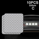 10pcs Car Door Sticker Decal Warning Mark Tape Reflective Sticker Reflective Strip OPEN High Sign Safety Light Reflector Strip