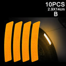10pcs Car Door Sticker Decal Warning Mark Tape Reflective Sticker Reflective Strip OPEN High Sign Safety Light Reflector Strip