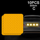 10pcs Car Door Sticker Decal Warning Mark Tape Reflective Sticker Reflective Strip OPEN High Sign Safety Light Reflector Strip