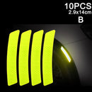10pcs Car Door Sticker Decal Warning Mark Tape Reflective Sticker Reflective Strip OPEN High Sign Safety Light Reflector Strip