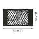 Car Back Rear Trunk Seat Storage Bag Auto Accessories Organizer Double-deck Elastic String Net Magic Sticker Pocket Bag Mesh