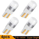 4PCS T10 W5W Led 3030 1SMD Wedge Bulb Auto Dome Reading Car Light Sidemarker Sidelight Parking Lights 194 168 Lamp Bulbs