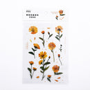 Mohamm 1Pcs Flat Spring To Flower Series Decoration Sticker PET Creative Stationary School Supplies