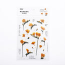 Mohamm 1Pcs Flat Spring To Flower Series Decoration Sticker PET Creative Stationary School Supplies