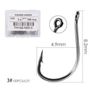 100pcs/ Box Japan Izu Fish Hook High Carbon Steel Barbed In Fly Fishing Hook Worm Pond Fishing Bait Holder Jig Hole Pesca Hooks