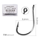 100pcs/ Box Japan Izu Fish Hook High Carbon Steel Barbed In Fly Fishing Hook Worm Pond Fishing Bait Holder Jig Hole Pesca Hooks