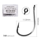 100pcs/ Box Japan Izu Fish Hook High Carbon Steel Barbed In Fly Fishing Hook Worm Pond Fishing Bait Holder Jig Hole Pesca Hooks