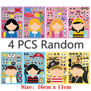 Kids DIY Stickers Puzzle Games Make-a-Face Princess Animal Dinosaur Assemble  Jigsaw Children Recognition Training Education Toy