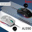2020 New Lightweight Wired Mouse AJ390 Hollow-Out Gaming Mouce Mice 6 DPI Adjustable 7Key AJ390R