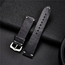 Retro Genuine Leather Strap Oil Wax Oily Discoloration Cowhide Leather Watchband 18 20 22 24mm High Quality Business Watch Band