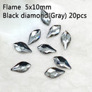 20pcs Pear Flame Nail Mix Color Rhinestones Gems Diamond Gold Bottom Flat Back Nail art Strass Stone 3D Charms Nails Accessories