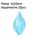 20pcs Pear Flame Nail Mix Color Rhinestones Gems Diamond Gold Bottom Flat Back Nail art Strass Stone 3D Charms Nails Accessories