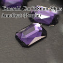 20pcs Nail Rhinestones Rectangle Flat Back Crystal Shiny 3D Strass Gem Stone Manicure Nail Art Decoration Charms Jewelry